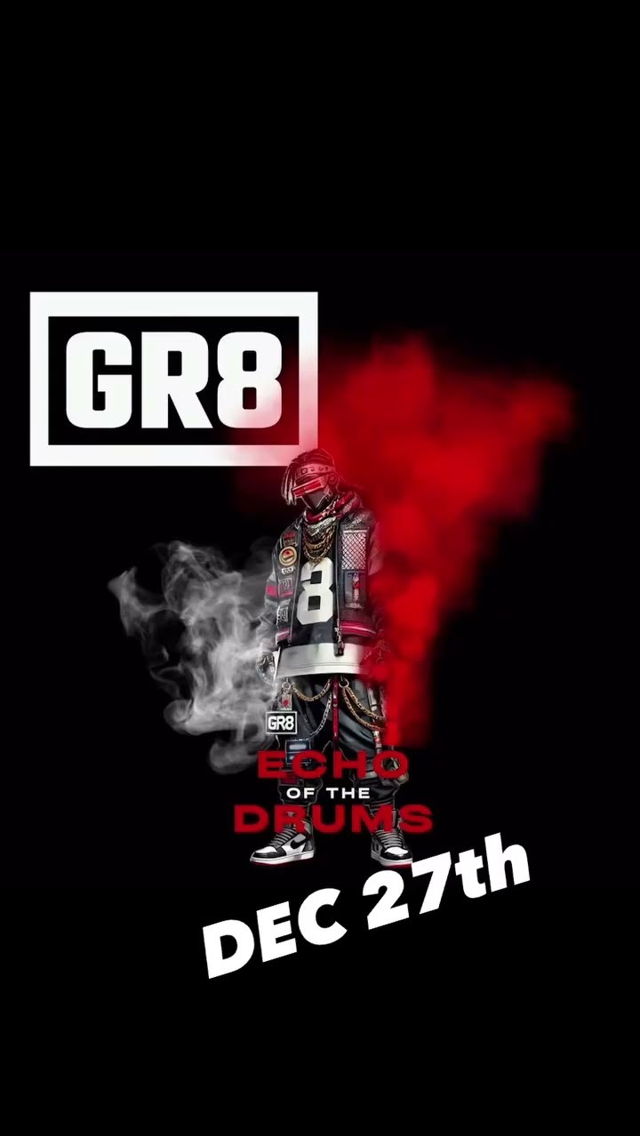 Echo of the Drums drops Dec 27th follow me on your favorite streaming service “GR8”