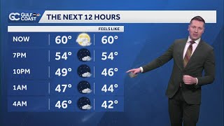 Record cold on Tuesday across the Gulf Coast