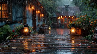 Cozy Rain On Porch Of Room In The Forest  Sound Of Rain Cures Insomnia, Relaxes And Meditates