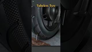 "Tubeless tyres = smooth rides + zero worries 🛞✨"#TubelessTyre #AutoTech #SmoothRide #BikeLovers