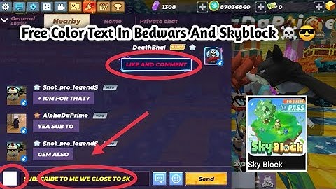 New Trick To Get Free Color Text in Skyblock!?💯😉