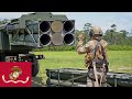 U.S. Marines. M142 HIMARS reloading during military exercises.