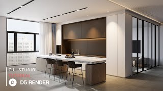 D5 Render realistic interior rendering tutorial | Pantry 130