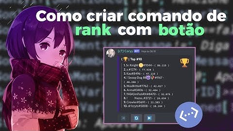 Como criar comando de rank com botão - Bot designer for discord