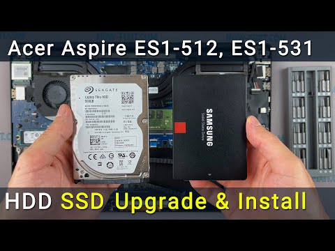 Как установить SSD в ноутбук Acer Aspire ES1-512, ES1-531 | как поменять жесткий диск