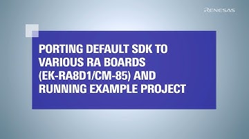 Running PTX105R SDK Project on RA8D1 Evaluation Kit