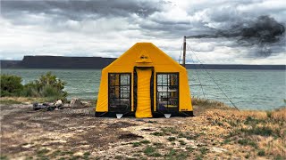 2 Nights in an Inflatable Hot Tent Cabin!