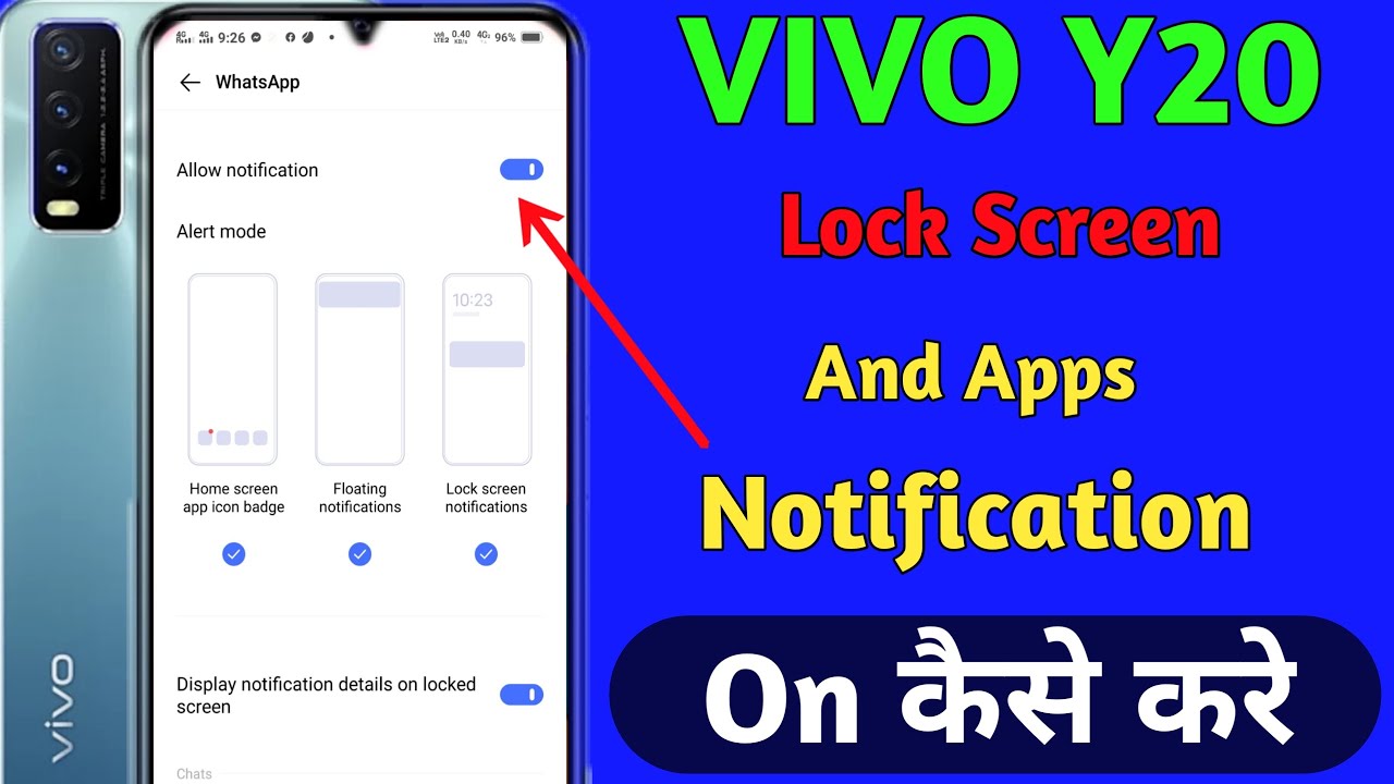 Vivo y20 Lock Screen And App Notification On Vivo y20 App