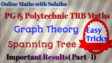 Spanning Tree Easy Tricks | Graph Theory Notes| PG and Polytechnic TRB Maths Notes|