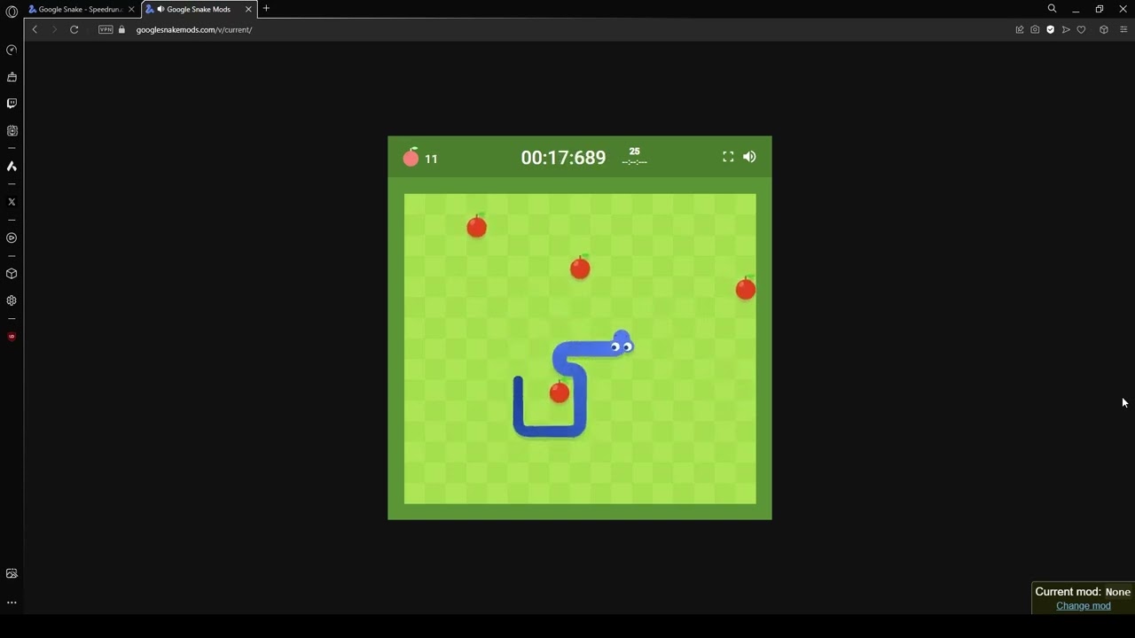 Google Snake - Classic Mode 25 - Dice, Standard (00m 30s 510ms)