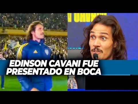 ¡FIESTA EN LA BOMBONERA! Edinson Cavani fue presentado en Boca Juniors
