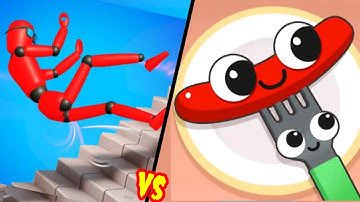 RAGDOLL BREAK vs FORK N SAUSAGE , For you Gameplay,All Levels.