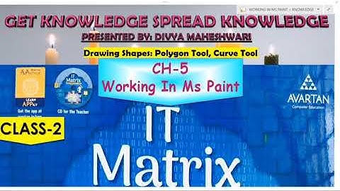 IT MATRIX PART-3 CLASS-2 CH-5  WORKING IN MS PAINT