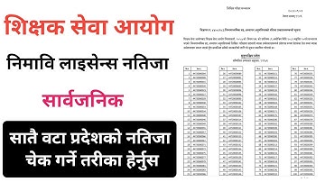 Nimavi License Result | License Result Kasari Herne |   Nimavi License Result 2082 | 