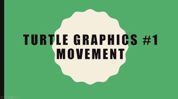 Python Turtle Graphics Lesson 1 Movement