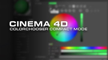 renderbaron Cinema 4D Tipps - Color Chooser Compact Mode