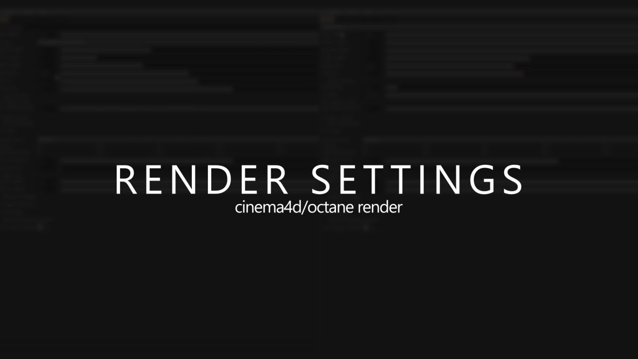 Настройки рендера в Cinema4D/Octane Render