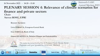 DAY 3 - Plenary session 4: Relevance of climate scenarios for finance and private sectors
