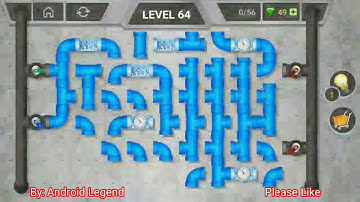 Pipeline Level 64 All 3 stars By Pixign, Android Solution