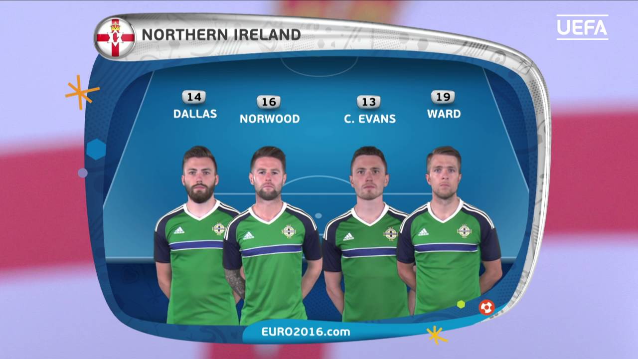Northern Ireland line-up v Germany: UEFA EURO 2016
