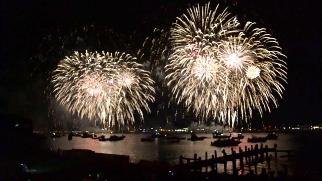 OpSail 2012 CT Fireworks Groton side YouTube