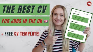 The Best CV for UK Job Applications  FREE CV TEMPLATE!