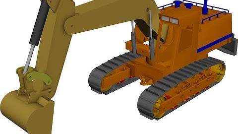 Excavator Assembly in Creo Parametric || 3D Rendering and Modelling