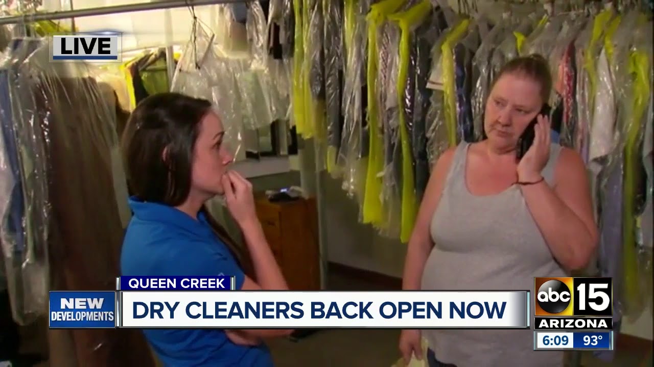 Customers at San Tan Valley dry cleaners asking for their items back