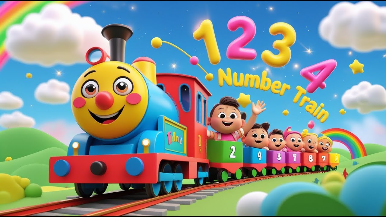 🎶 123 Number Train – Learn Counting with Fun Ride! 🚂 | Nursery Rhymes ...