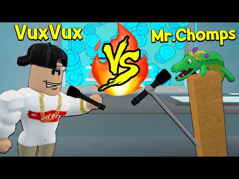 VUXVUX vs MR. CHOMPS! (Roblox Rap Battles)