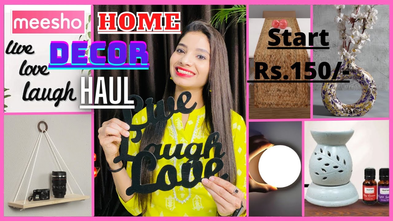  Decor Haul Meesho Home Decor Items Vase Wall hanging Light
