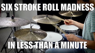 Six Stroke Roll Madness in less than a Minute - Daily Drum Lesson