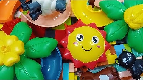 Satisfying building block marble run ☆ Create an interesting marble track building, using Lego Duplo