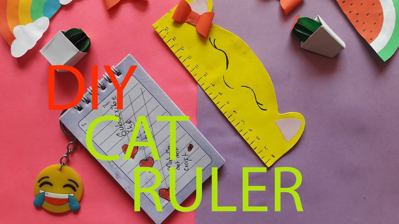 How to make a beautiful and easy Cat Ruler,DIY Cat Ruler,Easy way to ...
