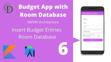 Insert Budget Entries in Room DB - Budget Application with Room Library & MVVM Architecture Android