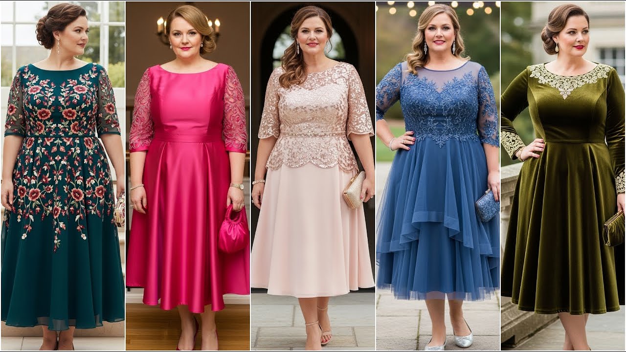 Tea Length Plus Size Mother of the Bride or Groom Dresses - Tea Length Mother of the Bride Dresses