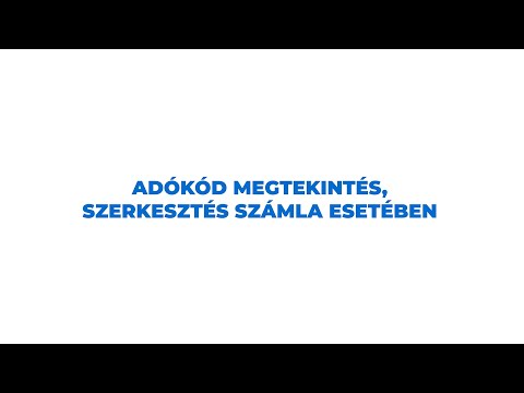 eÁFA - Adókód