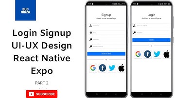 Signup UI Using React Native Expo || Authentication UI Part 2 || React Native Tutorial || JavaScript