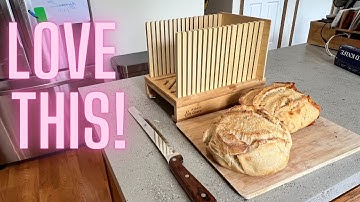 Albert&Grace Bread Slicer and Knife Review - Slice Homemade Bread Like a Pro #ad