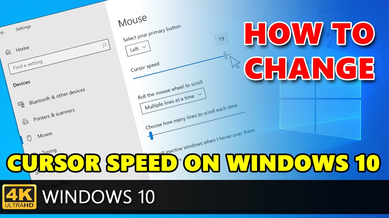 How To Change Cursor Speed Change Mouse Dpi On Windows 10 Youtube