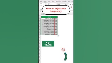 🇺🇸 EXCEL TRICKS: 📅 AutoFill: date series #shorts