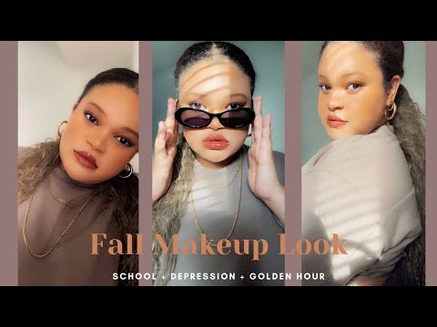 Fall Makeup Look | School + Depression + Golden Hour| Imanya James