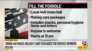 Union 440 makes holiday care packages for service members