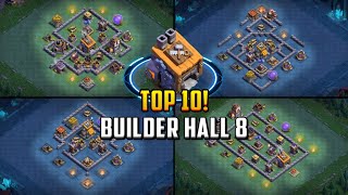 TOP 10! Builder Hall 8 (BH8) Base Layout + Copy Link 2024 | Clash of Clans