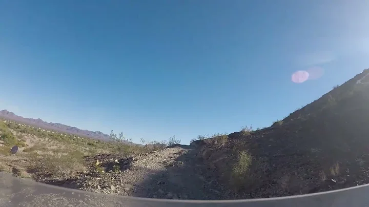 Riding up to "Q" Mountain. Quartzsite, AZ