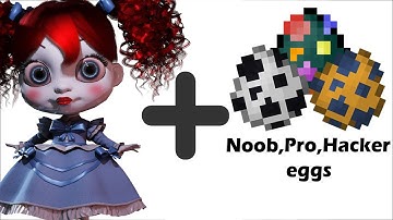 Poppy  + noob pro hacker Eggs = ??? Animations #21 || Poppy Playtime Animation || +-=