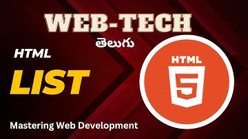 6. List Tags in HTML || HTML Tutorials for Beginners in Telugu