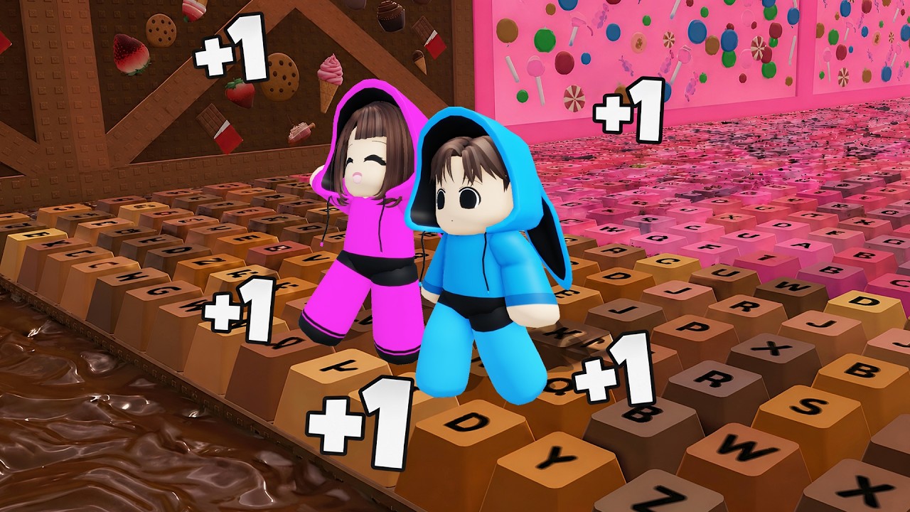 Popo Dan Mimi Ajak Kak Yuta Dan Kak Mio Tambah Kecepatan Di ASMR Keyboard Coklat || ROBLOX