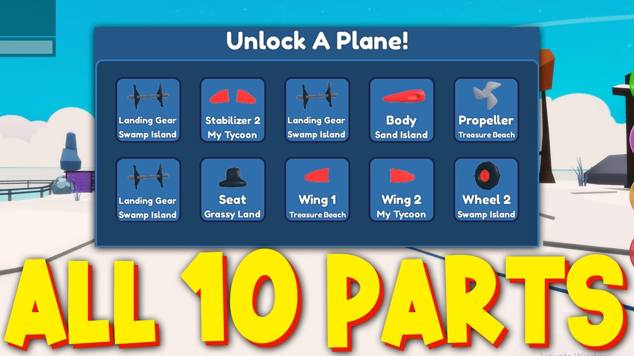 HOW TO GET ALL 10 PLANE PART LOCATIONS in PENGUN TYCOON! (Penguin