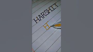 #Harshit name logo 😊 #art #art #beautifulfolksong #calligraphy #nameart #handwriting #telugusongs